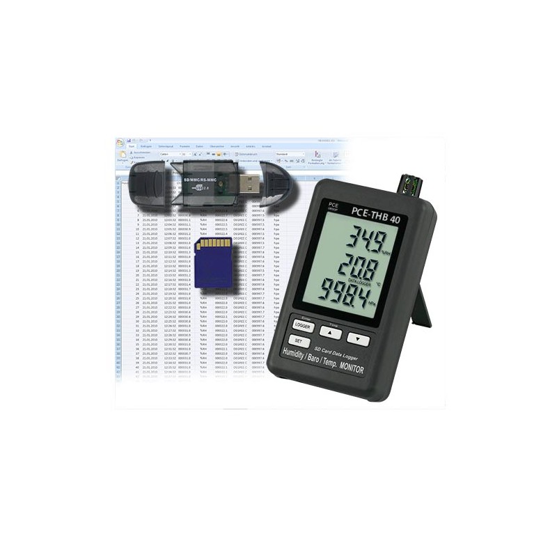 Thermo-hygromètre + baromètre PCE-THB 40